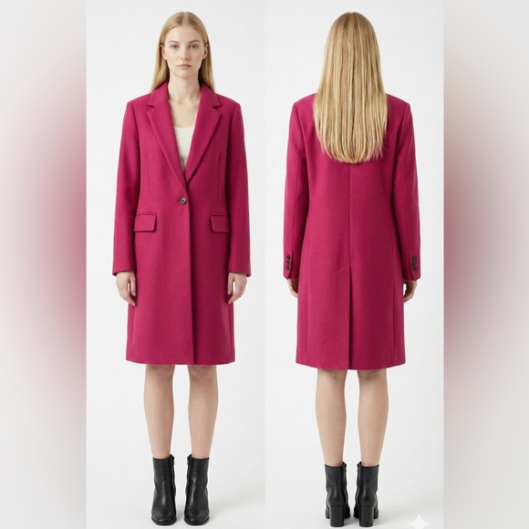 Bcbgmaxazria Pink Wool Coat Size M